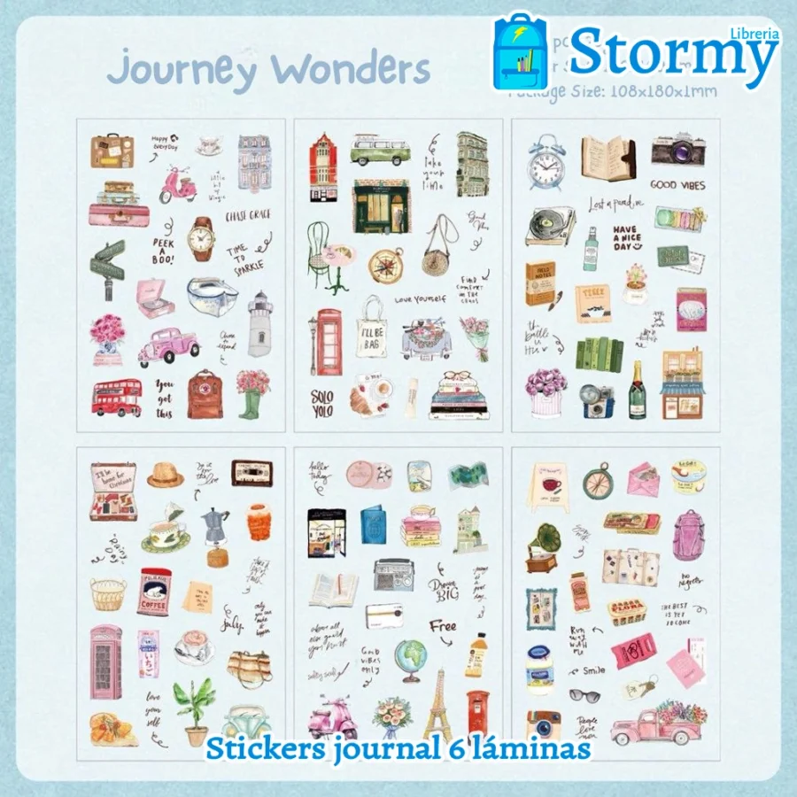 Stickers journal 6 laminas6