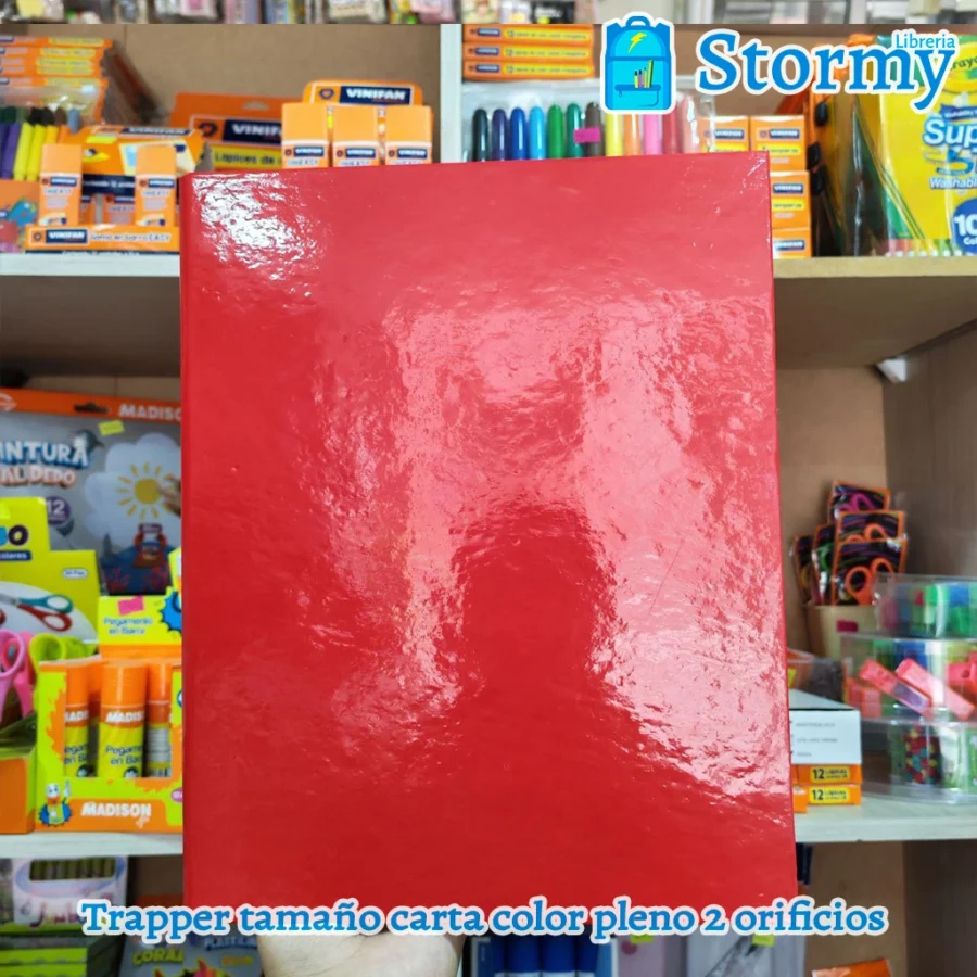 Trapper tamaño carta color pleno 2 orificios