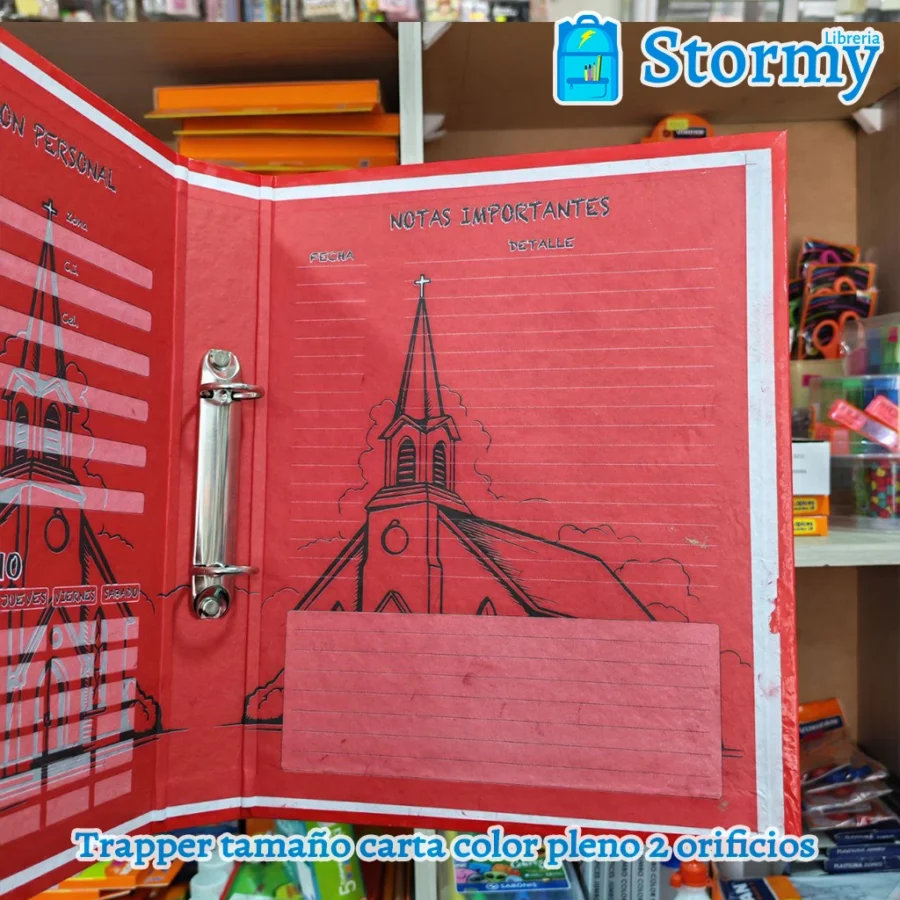 Trapper tamaño carta color pleno 2 orificios1