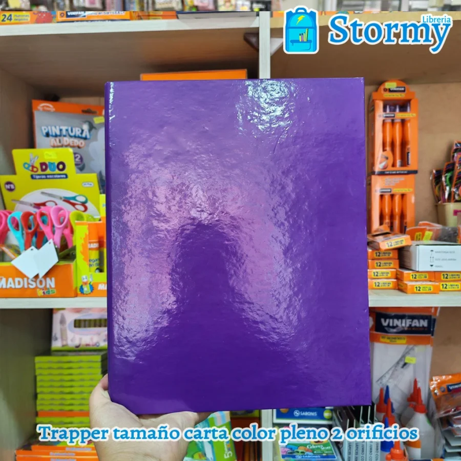 Trapper tamaño carta color pleno 2 orificios3