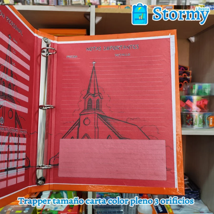 Trapper tamaño carta color pleno 3 orificios1