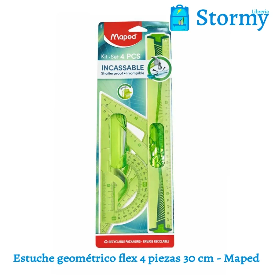 Estuche geométrico flex 4 piezas 30 cm maped1