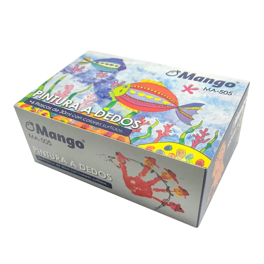 pintura al dedo 6 unid mango