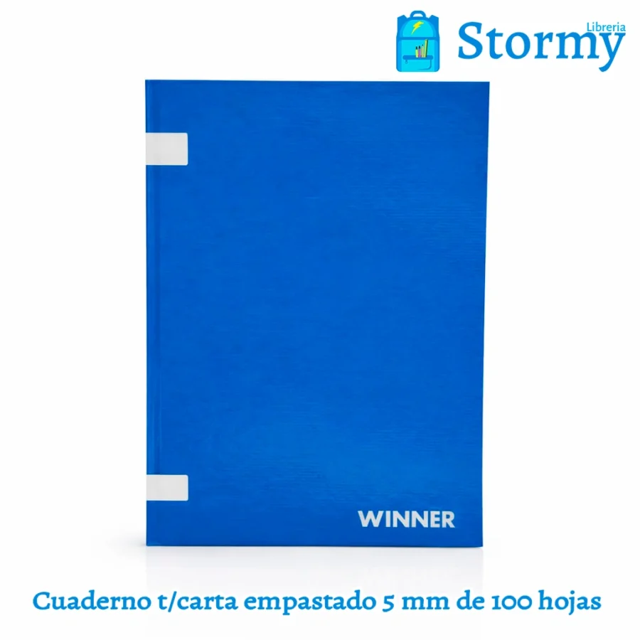 Cuaderno tamaño carta empastado 5 mm de 100 hojas winner3