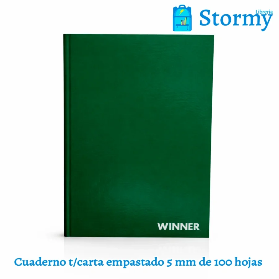 Cuaderno tamaño carta empastado 5 mm de 100 hojas winner4