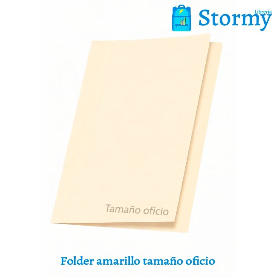 Folder amarillo tamaño oficio