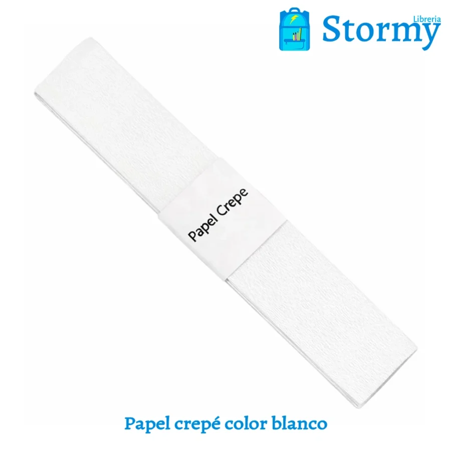 Papel crepe color blanco