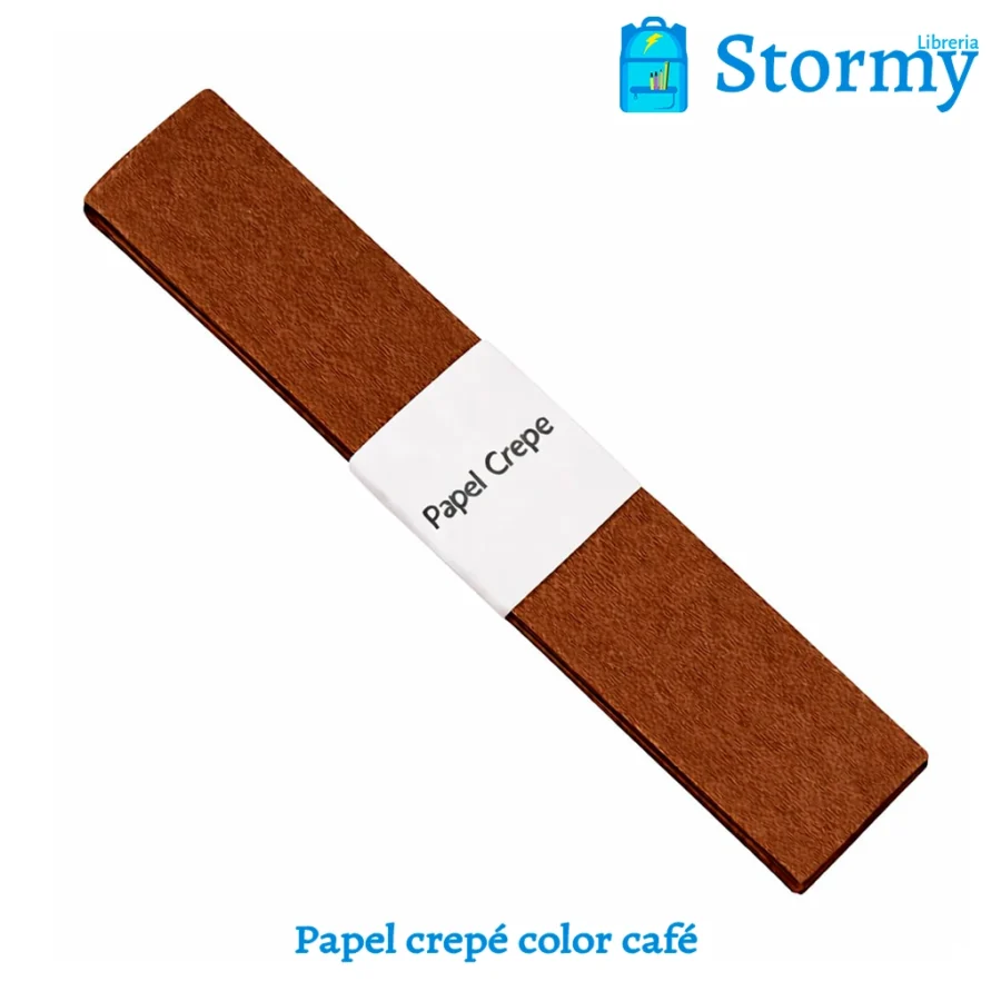 Papel crepé color café