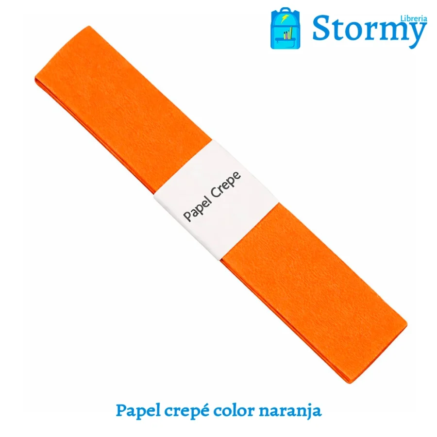Papel crepe color naranja