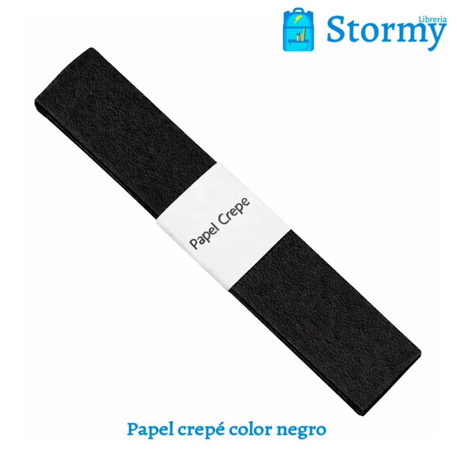 Papel crepe color negro