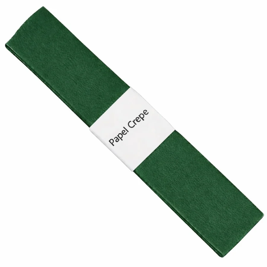 Papel crepe verde oscuro
