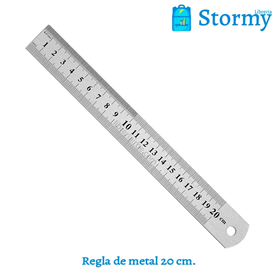Regla de metal 20 cm