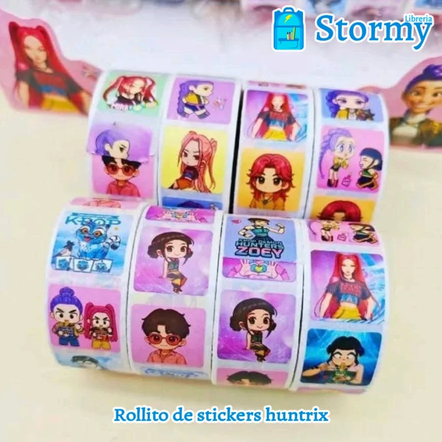 Rollito de stickers huntrix