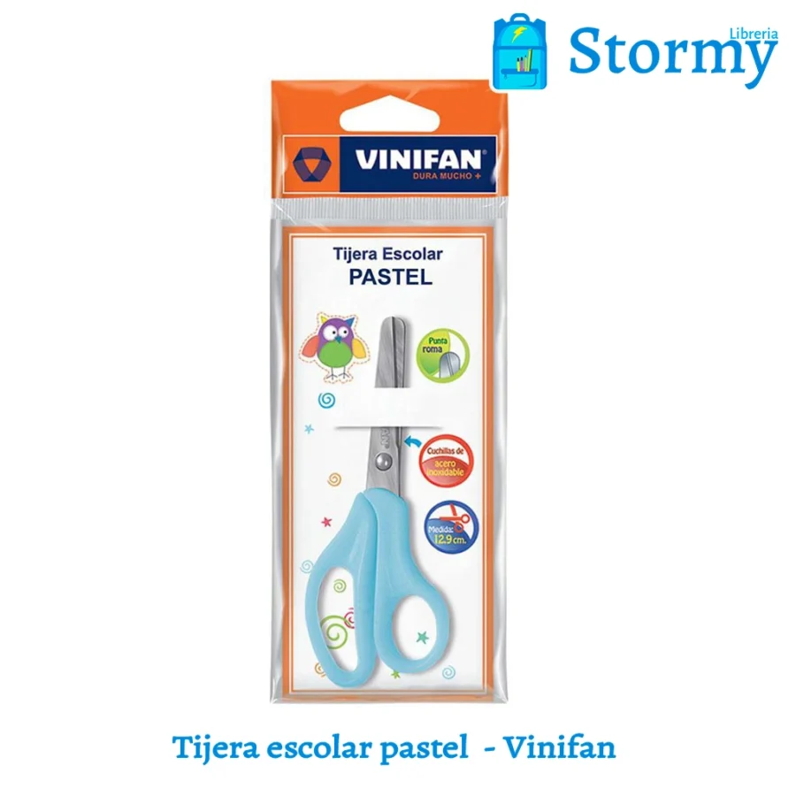 Tijera escolar pastel vinifan