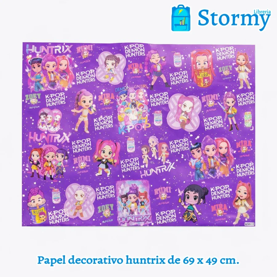 Papel decorativo huntrix de 69 x 49 cm