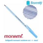 Boligrafo monami rainbow 100 t azul