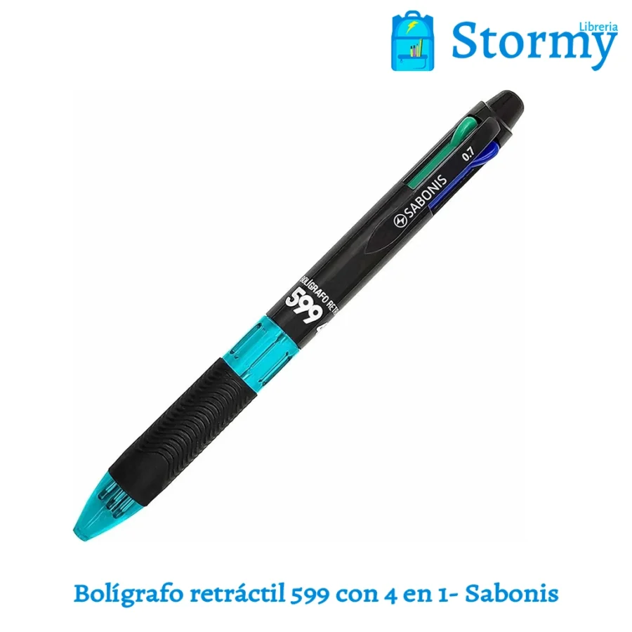 Boligrafo retractil 599 con 4 en 1 sabonis