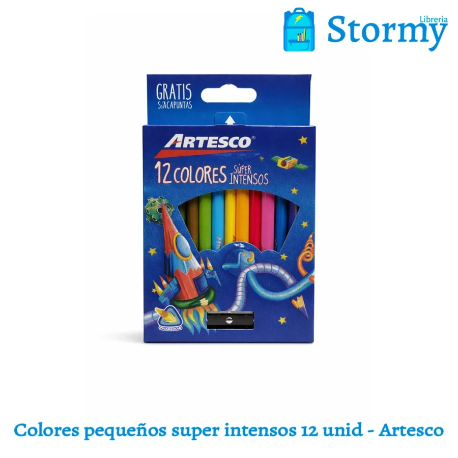 Colores pequeños super intensos 12 unid artesco