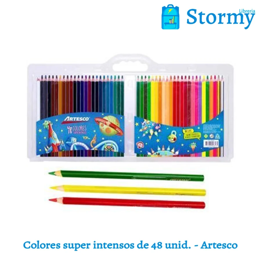 Colores super intensos de 48 unid artesco