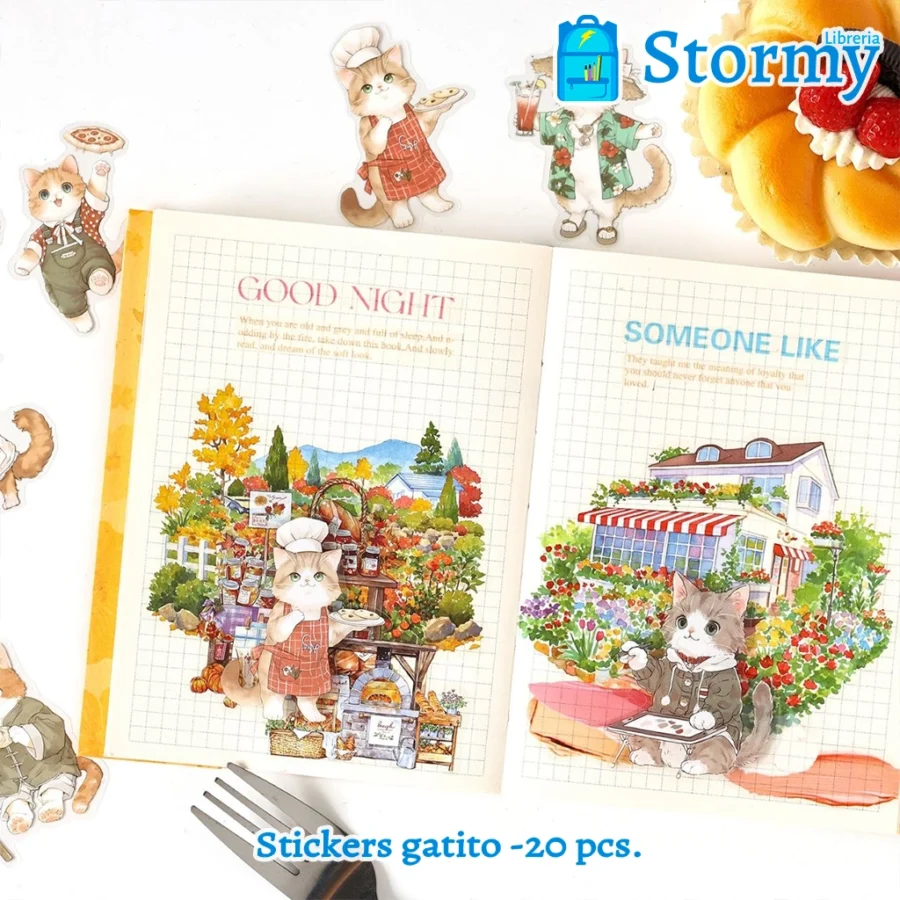 Stickers gatito 20 pcs2