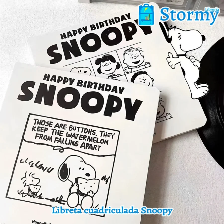 Libreta cuadriculada Snoopy