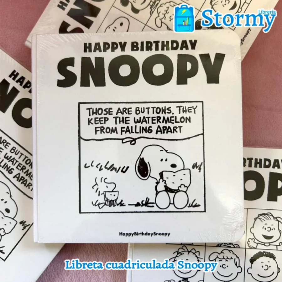 Libreta cuadriculada Snoopy1