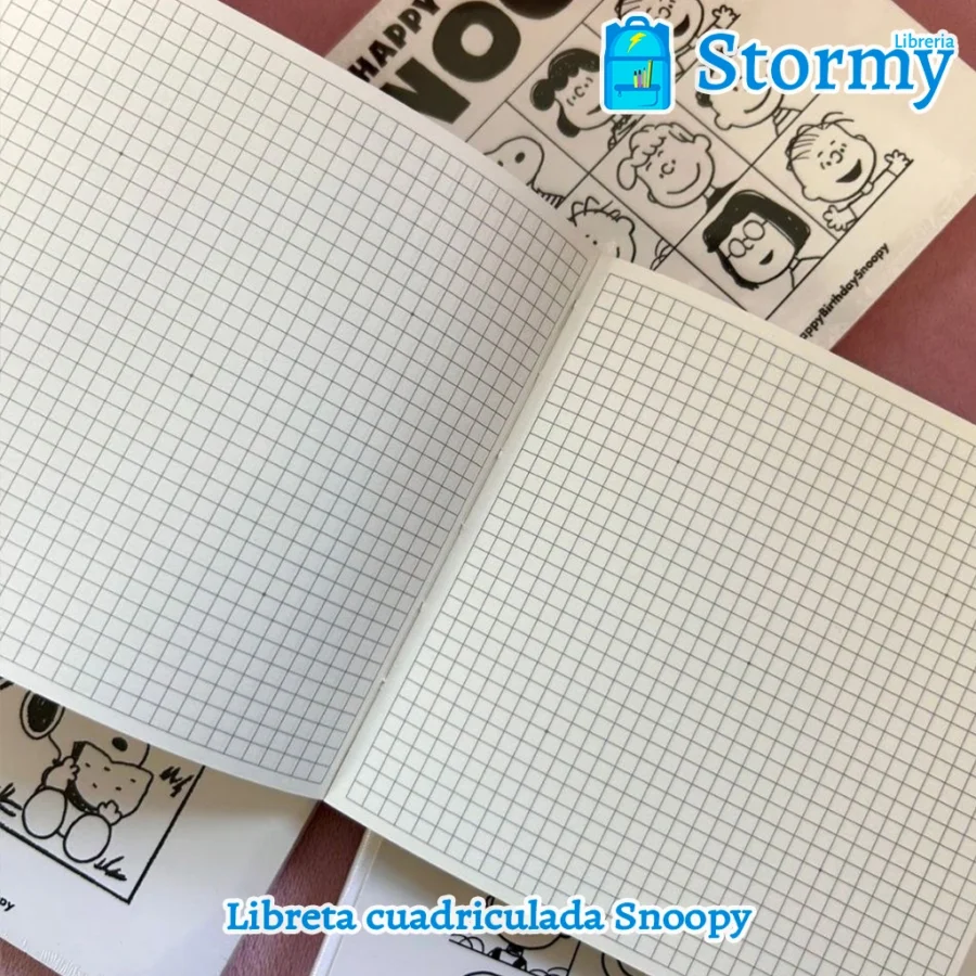 Libreta cuadriculada Snoopy2