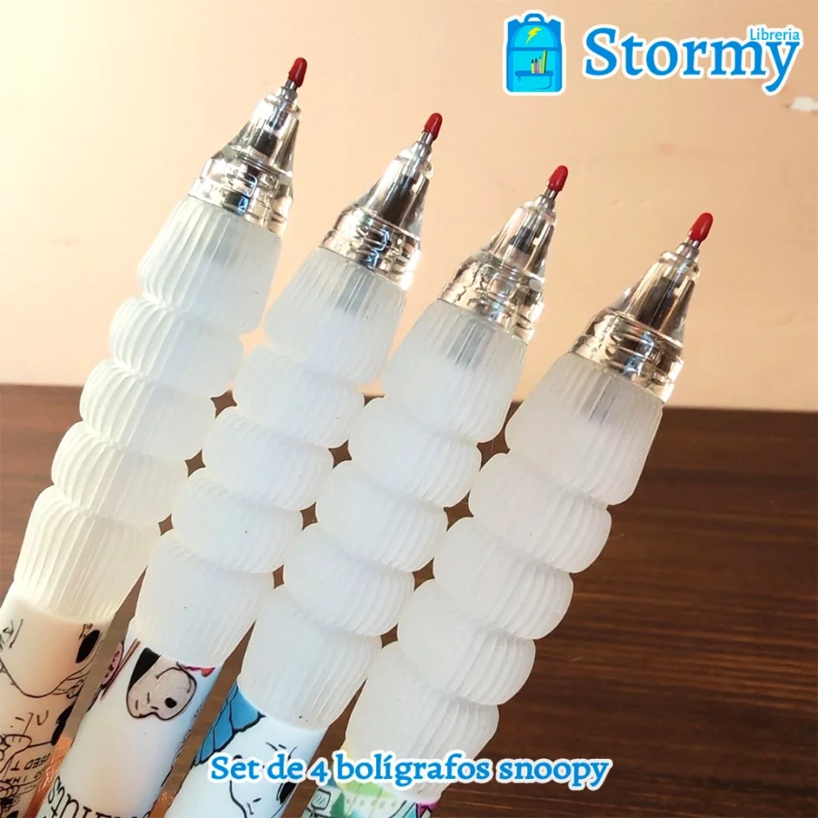 Set de 4 boligrafos snoopy