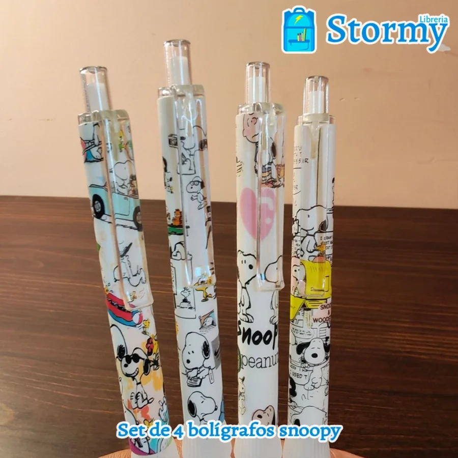 Set de 4 boligrafos snoopy2