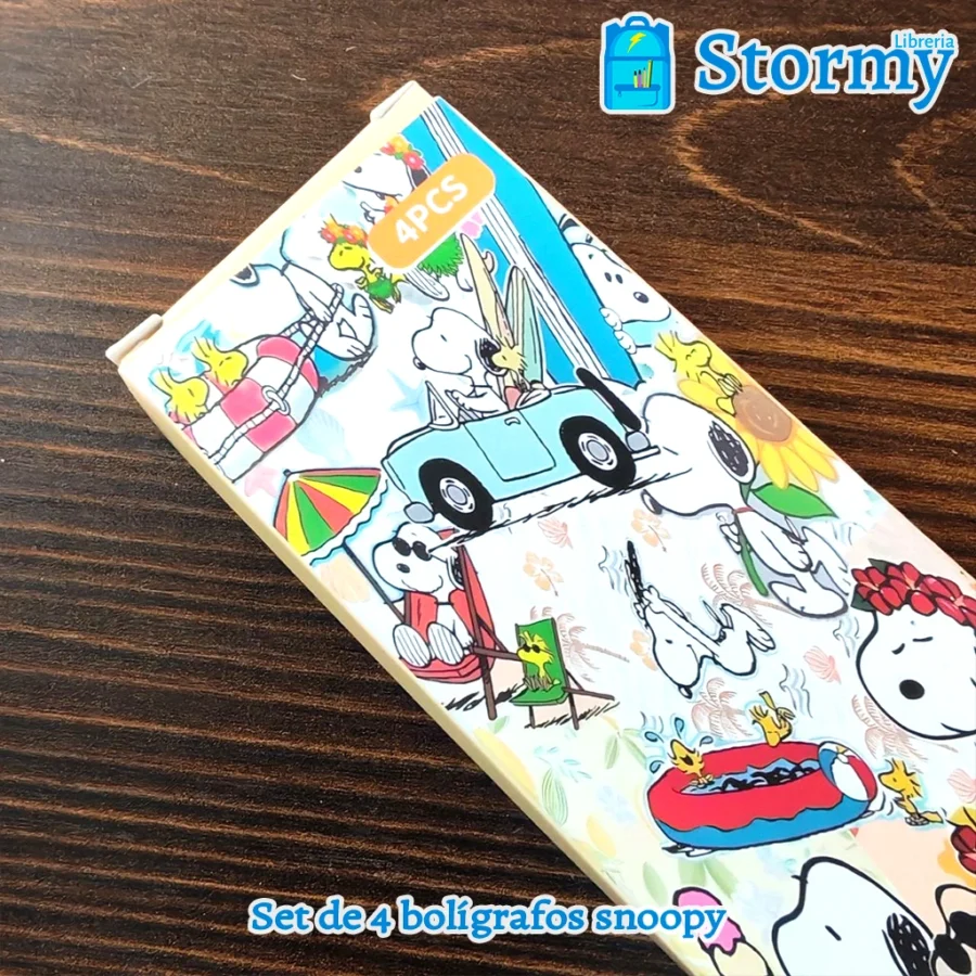 Set de 4 boligrafos snoopy4