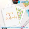 Cuaderno tamaño carta con hojas punteadas abc