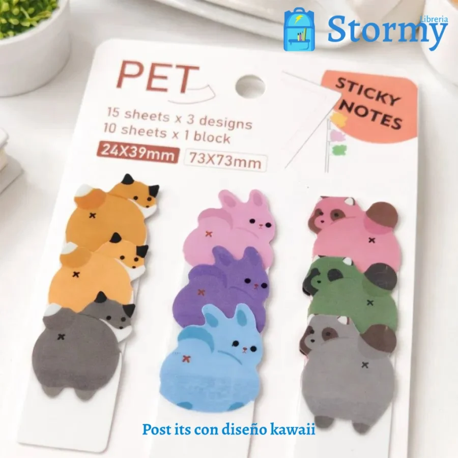 Post its con diseño kawaii1
