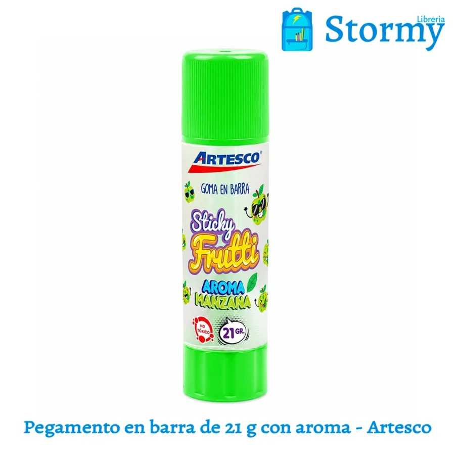 Pegamento en barra de 21 g con aroma artesco1