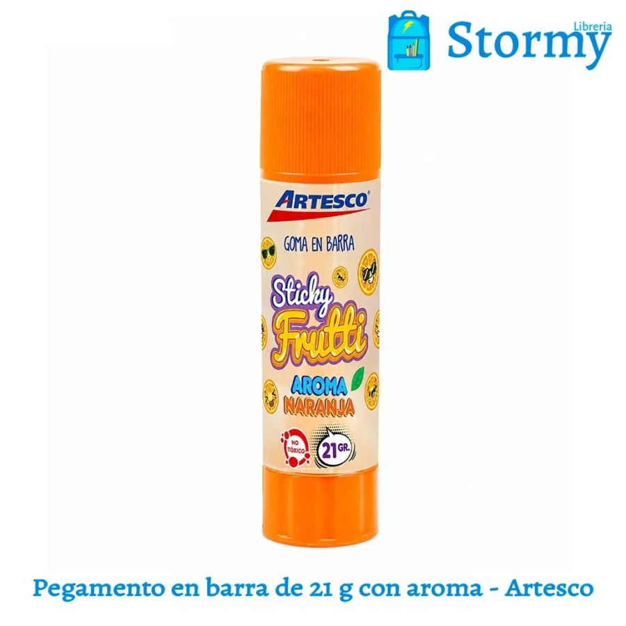 Pegamento en barra de 21 g con aroma artesco3