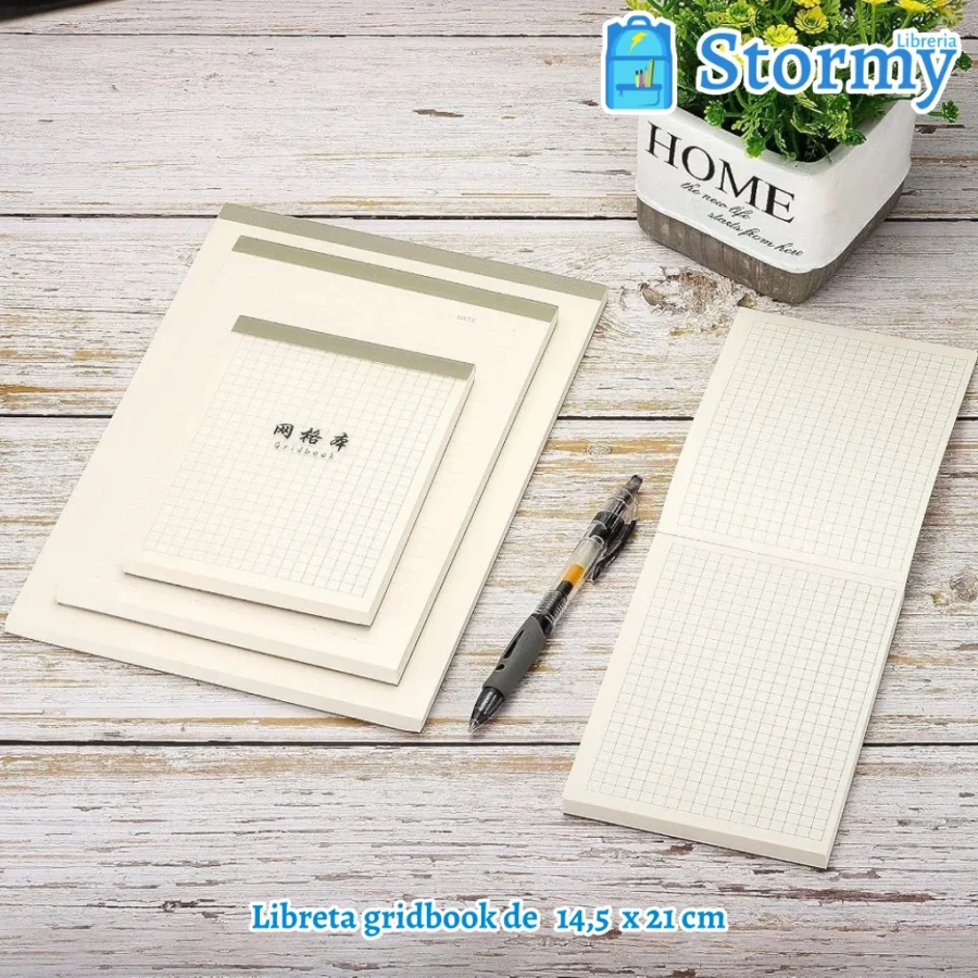 Libreta gridbook de 14,5 x 21 cm2