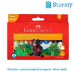 Plastilina 12 colores jumbo xl triangular faber castell