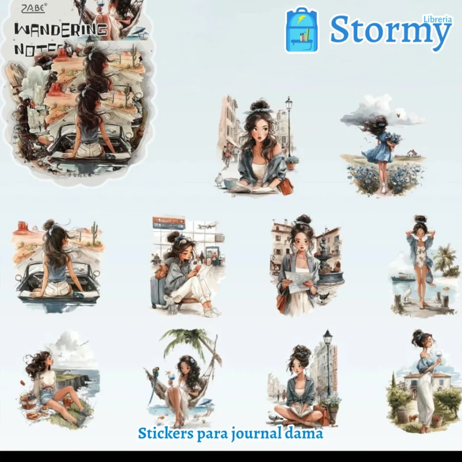 Stickers para journal dama3