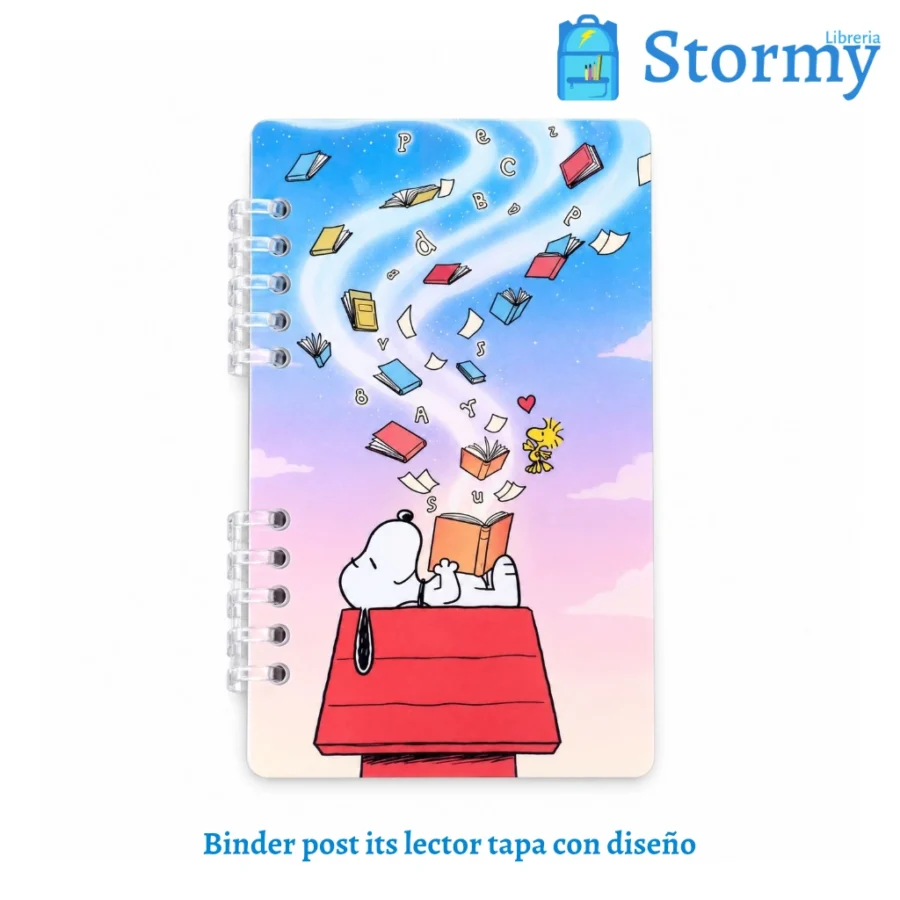 Binder post its lector tapa con diseño2