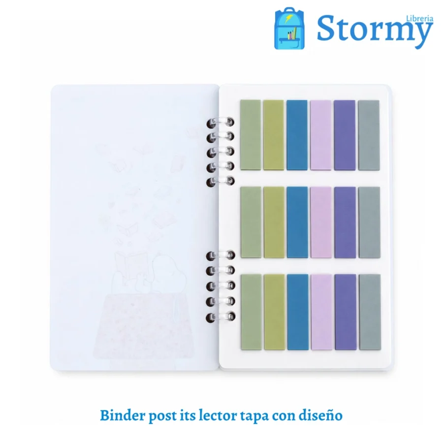 Binder post its lector tapa con diseño3